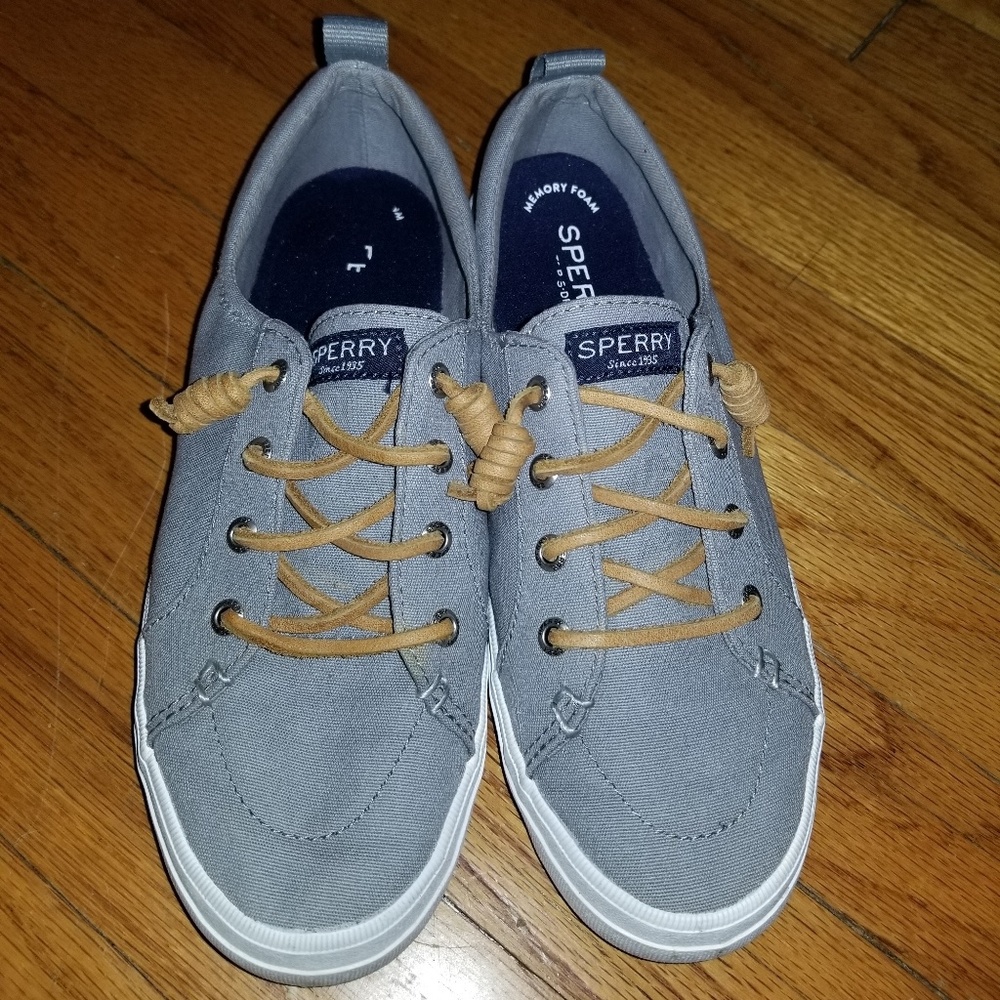 Womens Sperrys Gray Sneakers